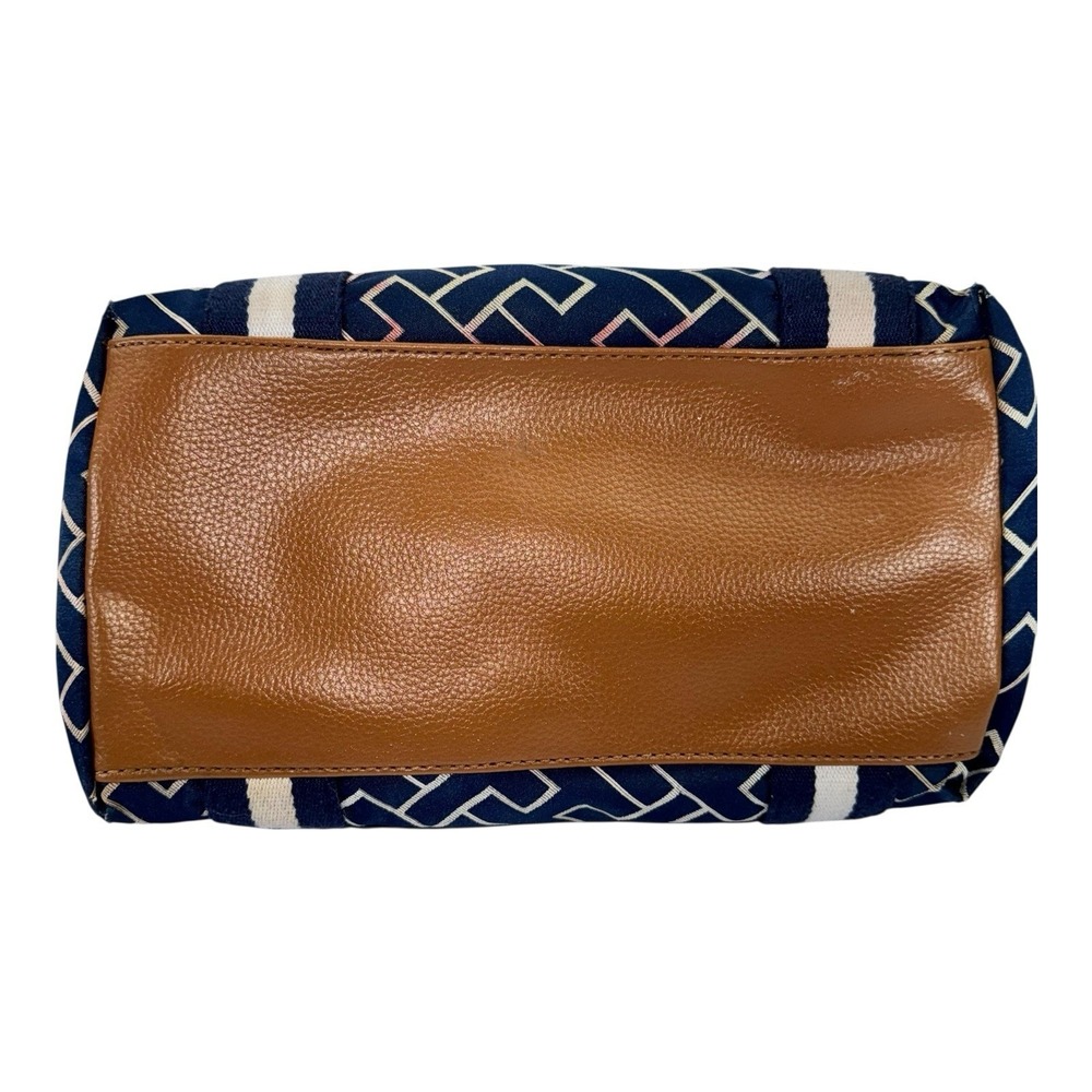 Vintage Tommy Hilfiger Small Bag Navy blue&white Monogram Pattern - Picture 7 of 16